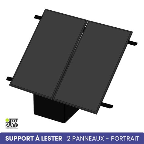 support au sol portrait 3 panneaux izysun
